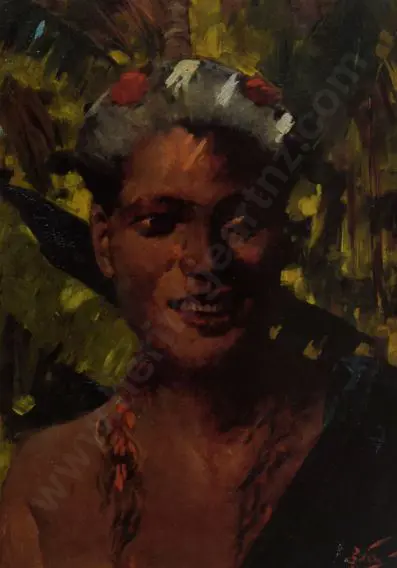 NERLI, Girolamo P. (1863-1926) - Portrait of a Polynesian Woman Image 1++