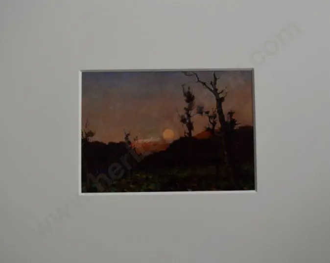 NAIRN, Jame M. (1859-1904) - Moonrise at Ohau, Tararua Mountains Image 1++