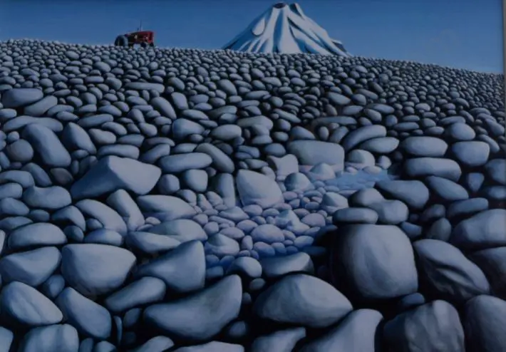 SMITHER, Michael Duncan (1939-) - Rocks with Mountain (Egmont) Image 1++
