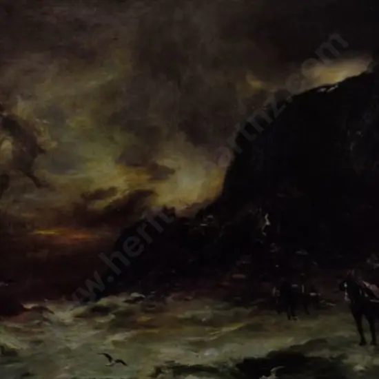 VAN der VELDEN, Petrus (1837-1913) - Storm at Wellington Heads, c.1908