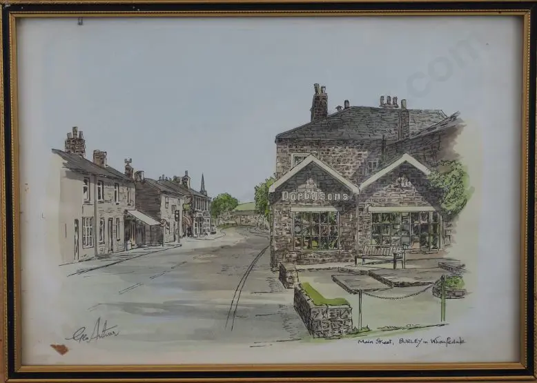 ARTHUR, George (Early 20th Cent.) - Main Street, Burley in Wharfedale Image 1++