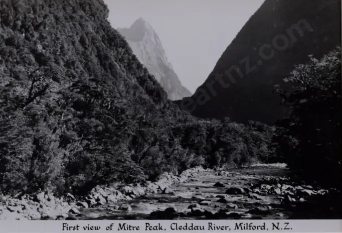 UNKNOWN Photographer - mid 20th Cent. - Mitre Peak, Cleddau River, Milford Image 1++