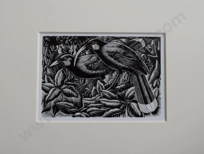 TAYLOR, E. Mervyn (1906-1964) - Huias - 1949 Image 1++