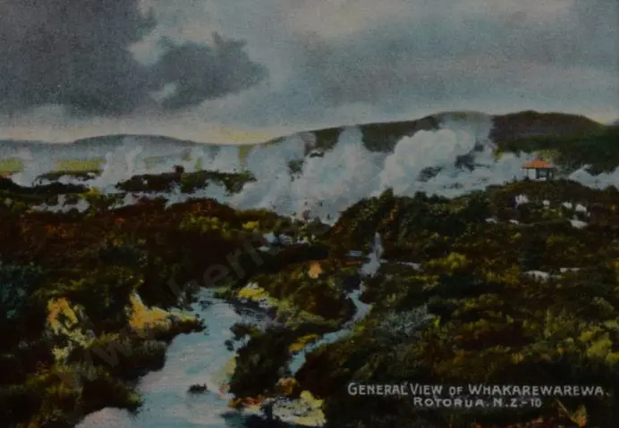UNKNOWN Photographer - General View of Whakarewarewa - C.1900 Image 1++