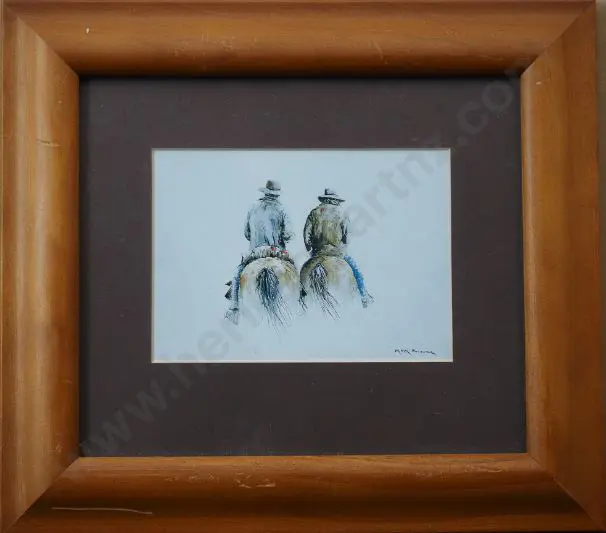 PONDER, Mike (1943-) - Two Drovers on Horseback Image 1++