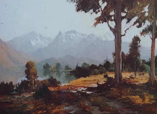 KEOWN, Wallace. T (1938-) - Lake Te Anau Image 1++