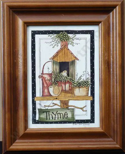 YARBROUGH, Beth - Thyme -2 Birds in Thyme Plants Image 1++