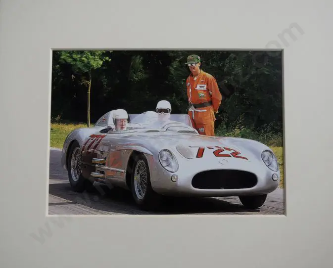 UNKNOWN Photographer - Stirling Moss Driving 1957 300SLR Mercedes Image 1++