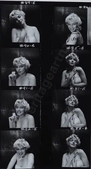 BEATON, Sir Cecil (1904-1980) - Marilyn Monroe -1956 - Contact print sheet Image 1++
