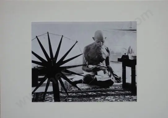 BOURKE-WHITE, Margaret (1904-1971) - Mahatma Gandhi - 1946 Image 1++