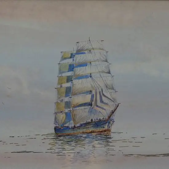 COLE, Herbert R (1890-1962) - Sailing Ship at Sea (1923)