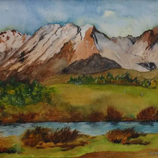 McDONALD, M - Mountain Scene with Stream