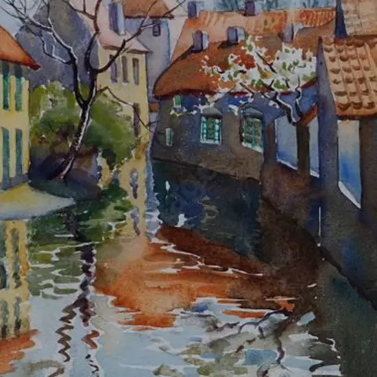 SALMOND, Kathleen (1895-1946) - European Canal Scene