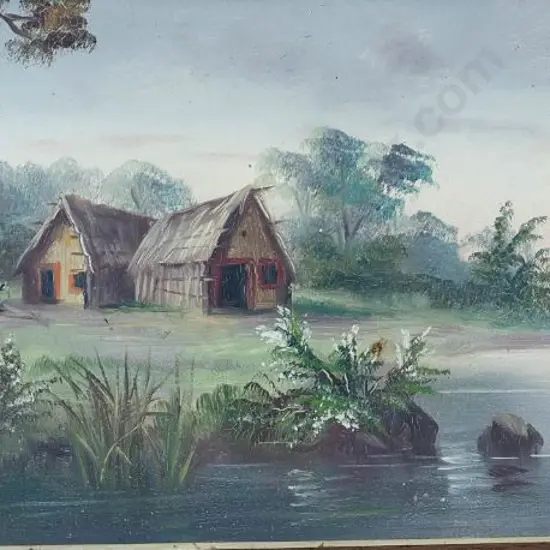 DE RITZ, George (1875-1953) - Maori Whare