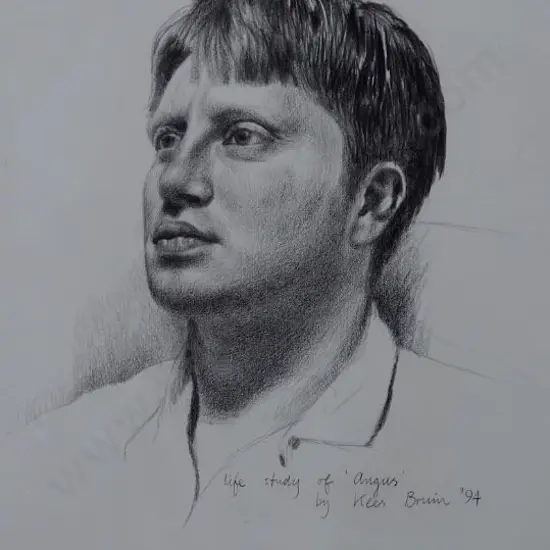 BRUIN, Kees (1954-) - Head & Shoulders  Study of Angus