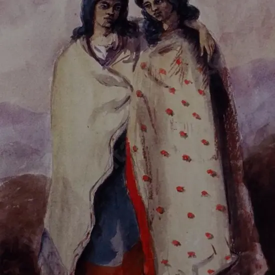 OLIVER, Cmdr Richard Aldworth (1811-1889) - Maori Girls, Auckland