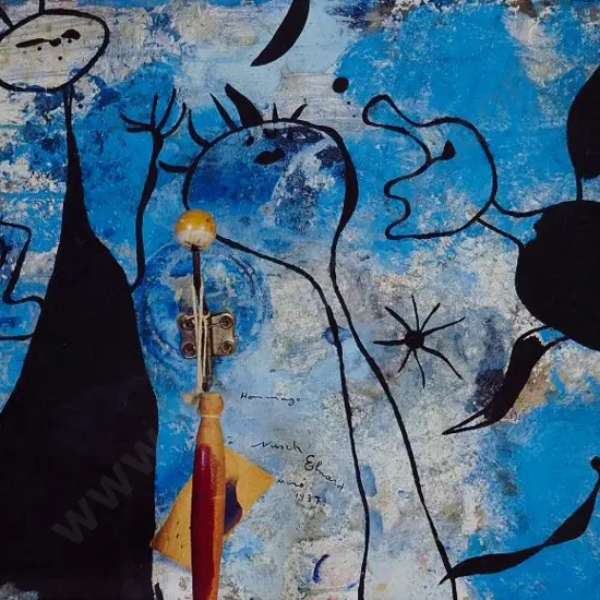 MIRO, Joan (1893-1963) - Homage a Paul Eluard, 1937