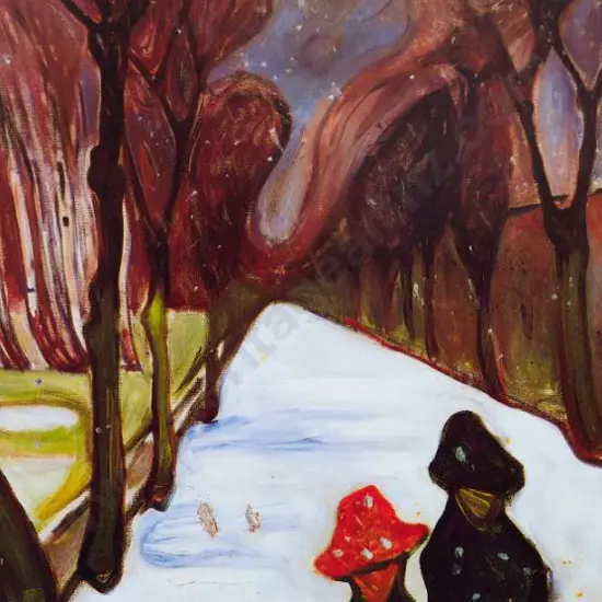 MUNCH, Edvard (1863-1944) - Snow Falling in the Lake, 1906