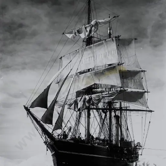 PONTING, Herbert (1870-1935) - Scott's Ship, the Terra Nova, caught in Pack Ice, 1910