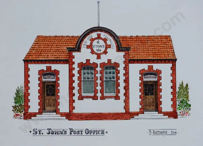 BATTARBEE, David (1939-) - St John's Post Office, Whanganui Image 1++