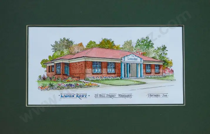 BATTARBEE, David (1939-) - Ladies Rest, St Hill Street, Whanganui Image 1++