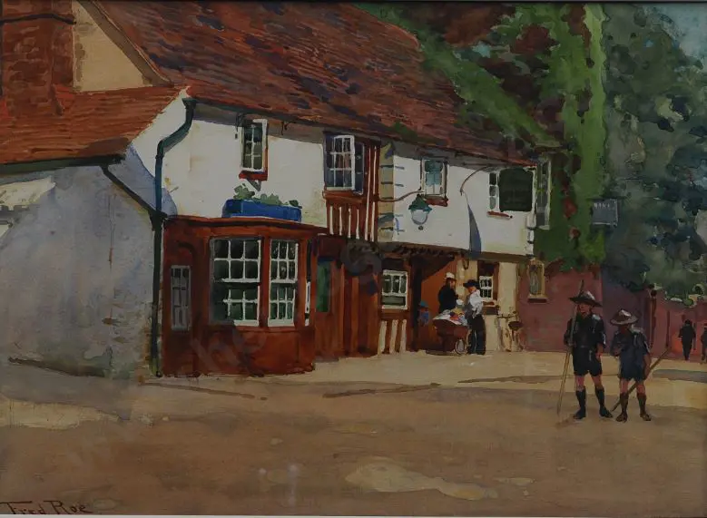 ROE, Fred (1864-1947) - The Burlington Arms, Elizabethan Hostel Image 1++