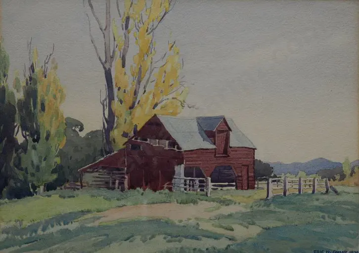 GULLY, Eric (1900-1954) - Red Barn, 1936 Image 1++