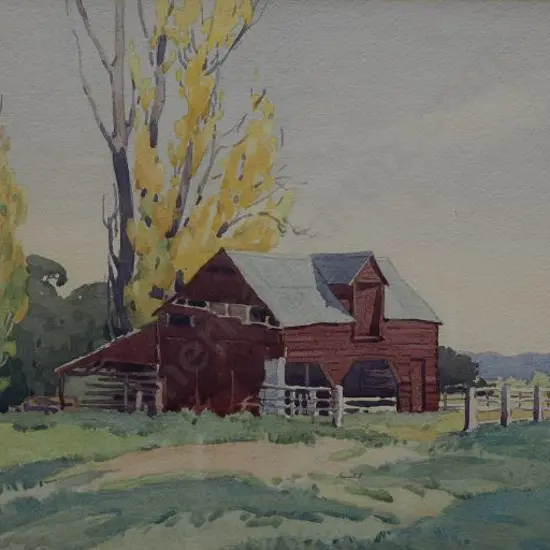 GULLY, Eric (1900-1954) - Red Barn, 1936