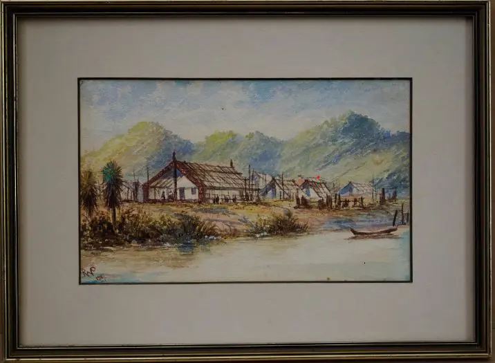 POWNALL, Robert Wilkinson (1839-1889) - Putiki, Wanganui River, 1887 Image 1++