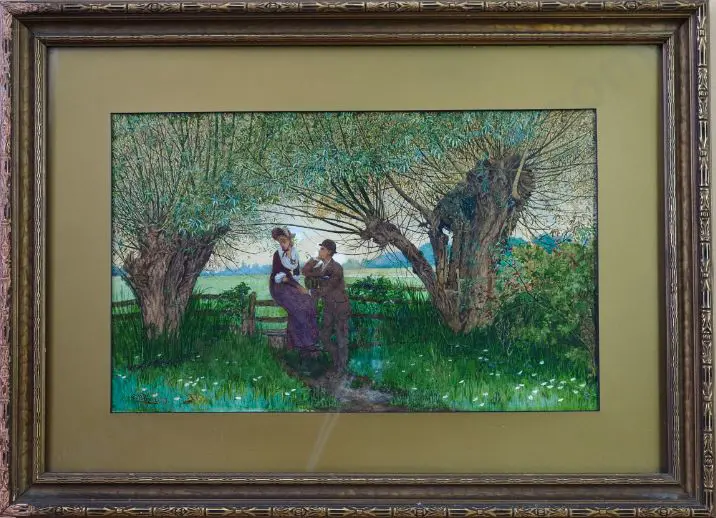 BERKLEY, S - Couple under Trees, dated 1879 Image 1++