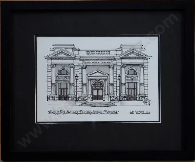 BATTARBEE, David (1939-) - Bank of New Zealand, Victoria Ave, Whanganui Image 1++