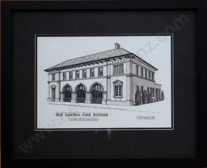 BATTARBEE, David (1939-) - Old Central Fire Station, Wilson Street, Whanganui Image 1++