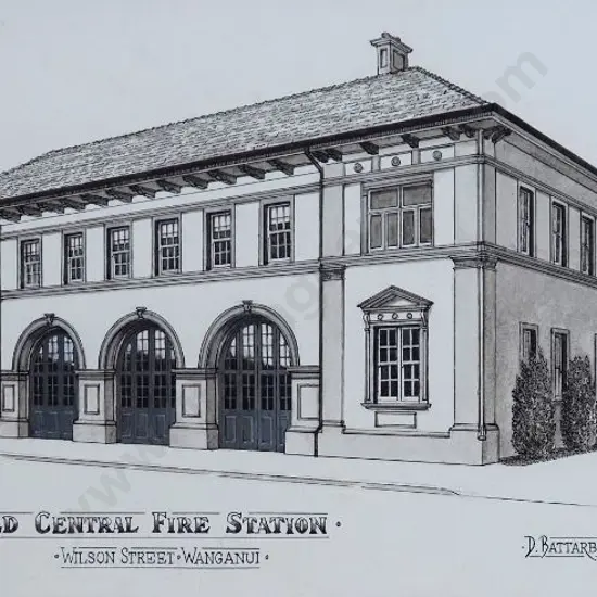 BATTARBEE, David (1939-) - Old Central Fire Station, Wilson Street, Whanganui