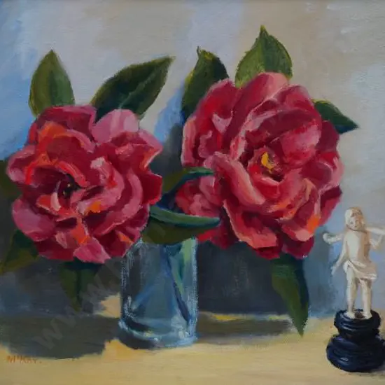 McKAY, Kathleen (1913-2006) - Camelias with Figurine