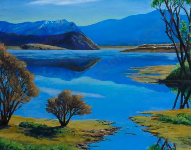 BARTLETT, Michael - Otago Lake Reflections Image 1++