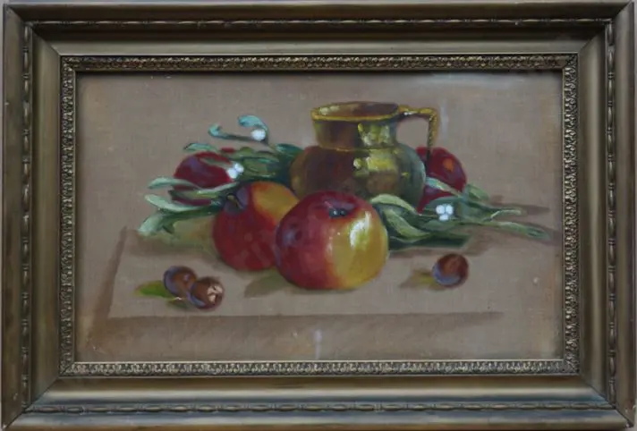 UNKNOWN Artist - Still Life - Jug and Fruit Image 1++