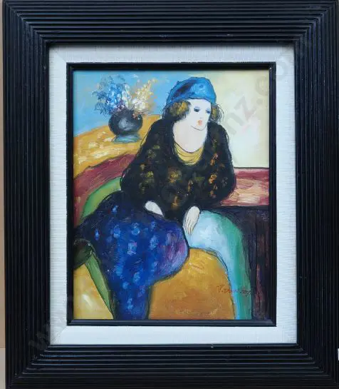DANTOP, T. - Seated Lady with Flowers in Background Image 1++