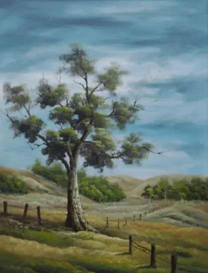UNKNOWN Artist - Landscape with Tree Image 1++