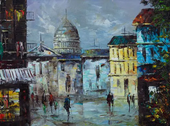 CANNING, L. - Paris Street Scene with Sacre Coeur Image 1++