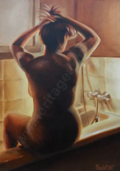 BLANCHET - Nude Study (2000) - Sitting on Edge of Bath Image 1++