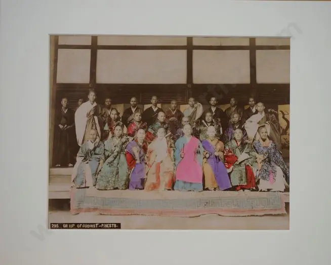 UNKNOWN Photographer - Group of Budhist (sic) Priests Image 1++