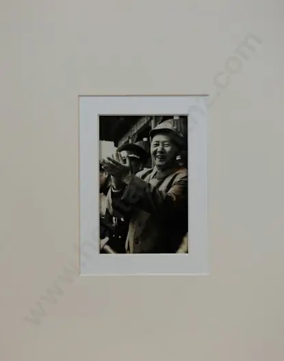 UNKNOWN Photographer - Mao Tse Tung Applauding in Tiananmen Square, National Day, 13 October 1955 Image 1++