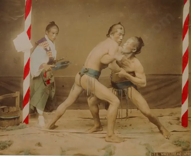 UNKNOWN Photographer - Wrestlers and Umpire Image 1++