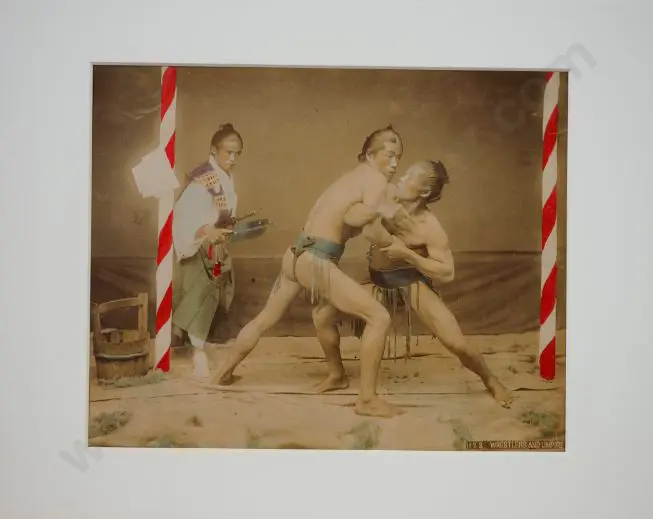 UNKNOWN Photographer - Wrestlers and Umpire Image 1++