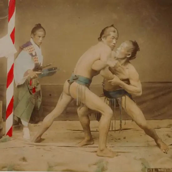 UNKNOWN Photographer - Wrestlers and Umpire