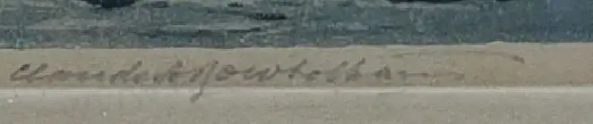 ROWBOTHAM, Claude (1864-1949) - River Scene with Boats - London, Old Chelsea Image 1++