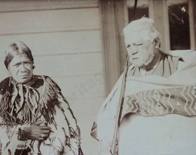 PHOTOGRAPHER, Unknown - Maori Couple - Late 19th Century Image 1++