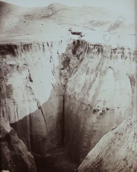 PHOTOGRAPHER, Unknown - After the Eruption - Dramatic interior shot of Mt Tarawera? Image 1++