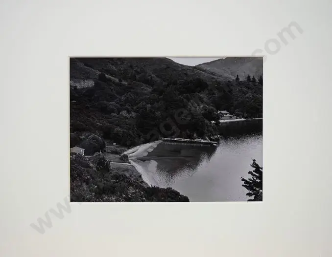 BROWNE, Victor Carlyle (1900-1980) - Bush Country and a jetty in Queen Charlotte Sound c. 1950 Image 1++
