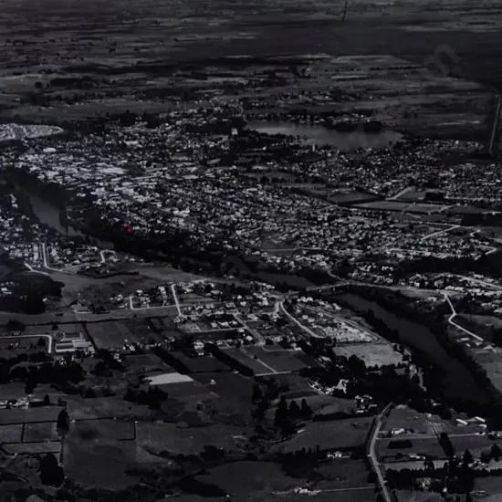 BROWNE, Victor Carlyle (1900-1980) - Hamilton City, from the Air, c.1950